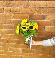 Yellow sun flower Bouquet - caringbahflowersgifts