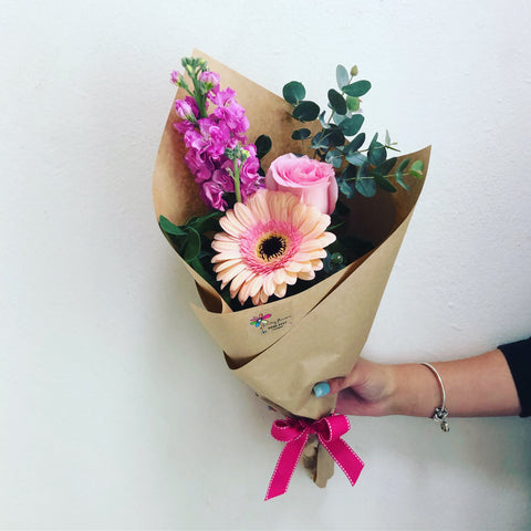Funky posy pink - caringbahflowersgifts