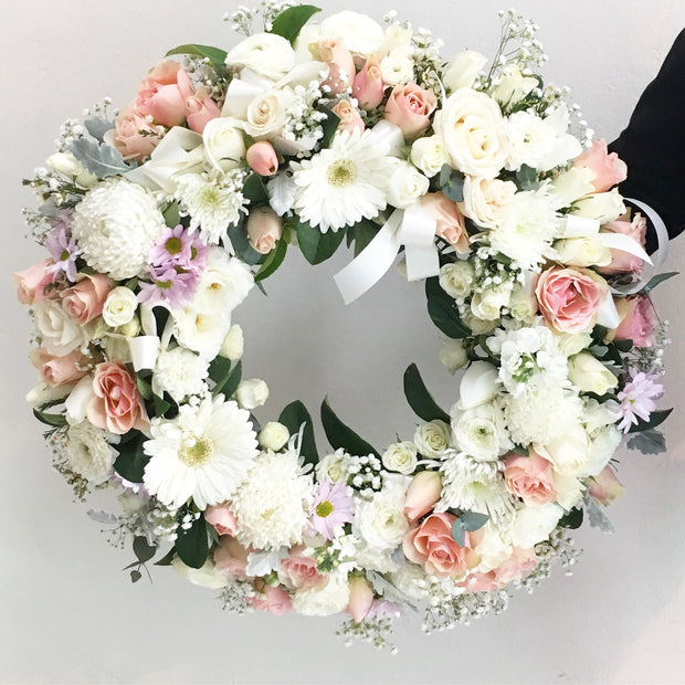 Designer's Choice Sympathy Wreath - caringbahflowersgifts