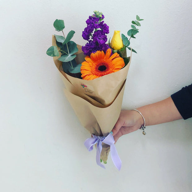 Funky bright posy - caringbahflowersgifts